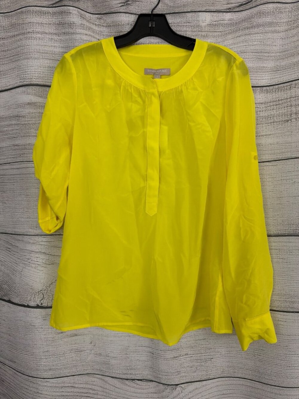 NWT Banana Republic Yellow Silk Blouse Size S